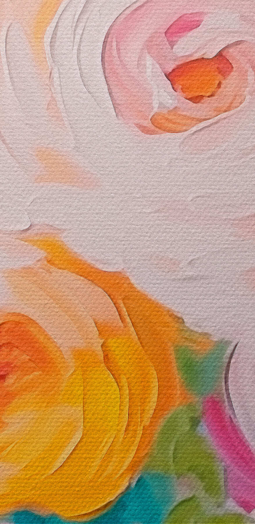 Peinture de fleurs sur une surface blanche Peinture de fleurs sur une surface blanche