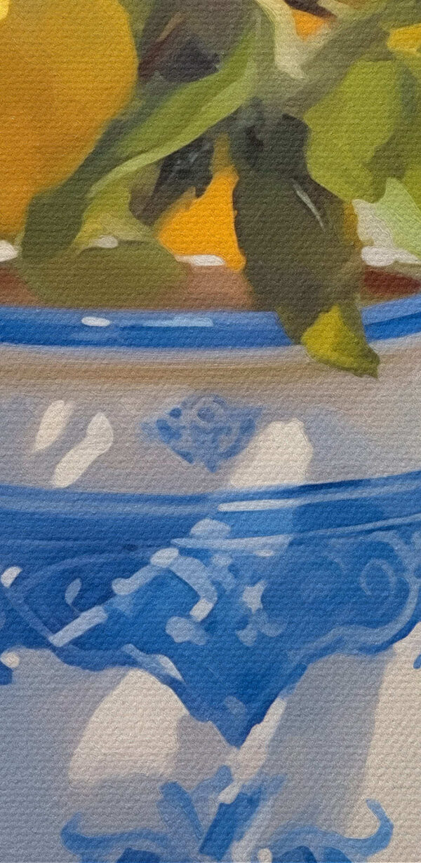 Peinture de citrons dans un vase s41790pzvl 600x1231 - Peinture de citrons dans un vase
