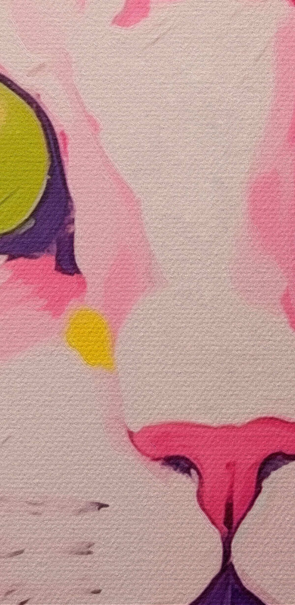 Peinture d'un chat avec des fleurs Peinture d'un chat avec des fleurs