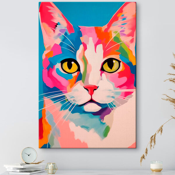 Peinture de chat colorée Peinture de chat colorée