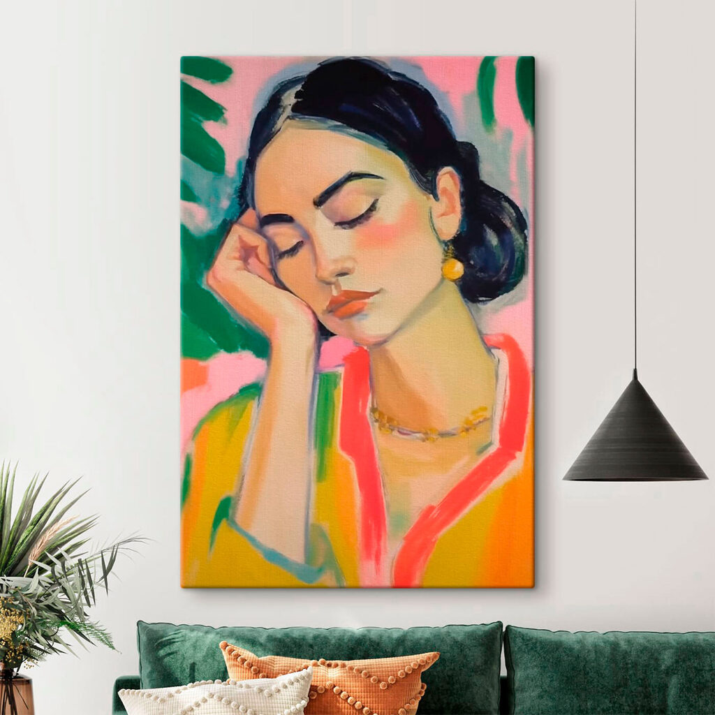 Painting of a woman sleeping
