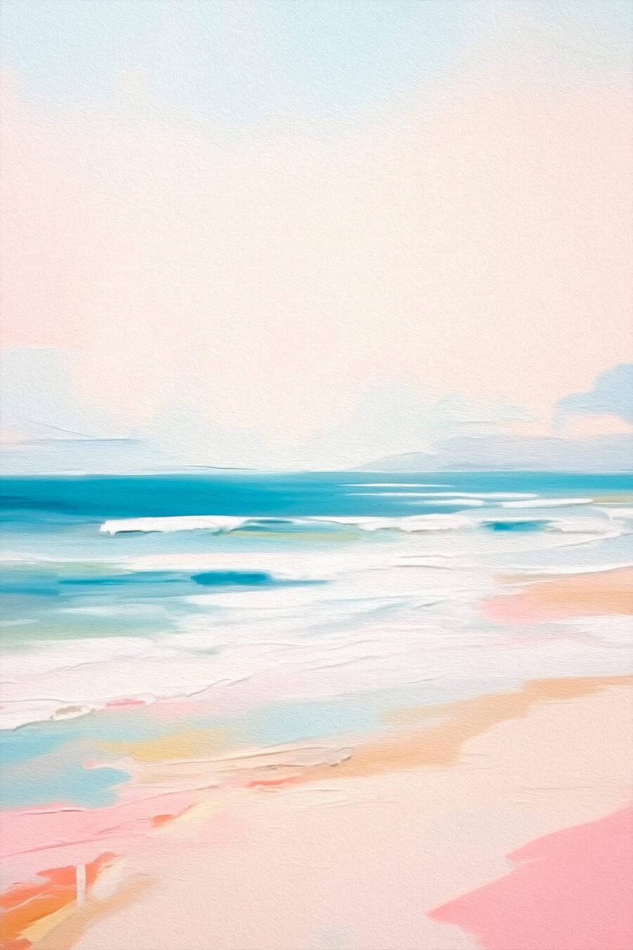 Plage avec vagues et sable