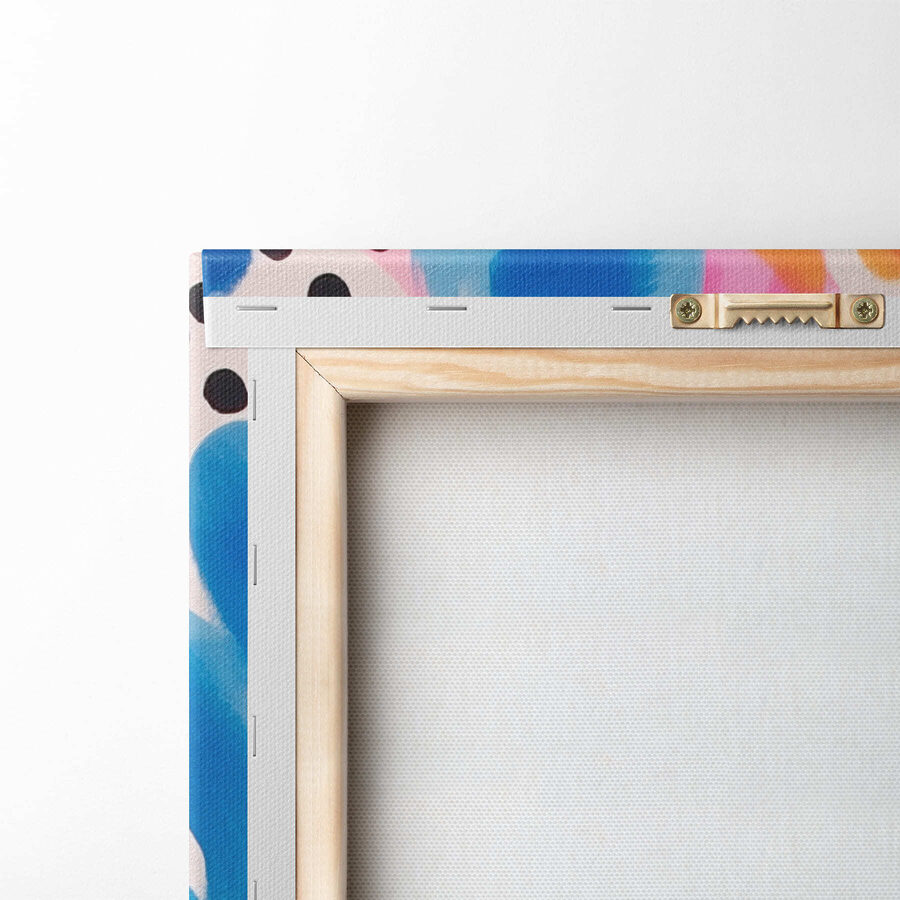 Motif coloré avec des taches noires et bleues