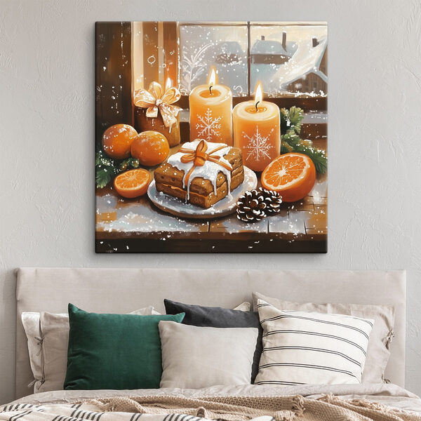 Nourriture et bougies sur une table Nourriture et bougies sur une table