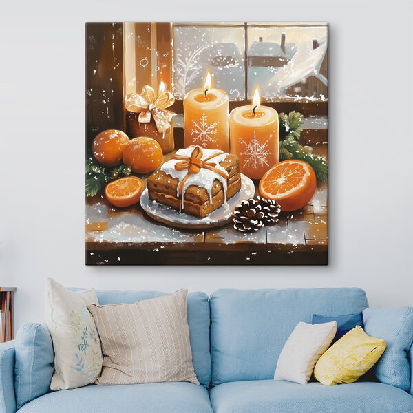 Nourriture et bougies sur une table Nourriture et bougies sur une table