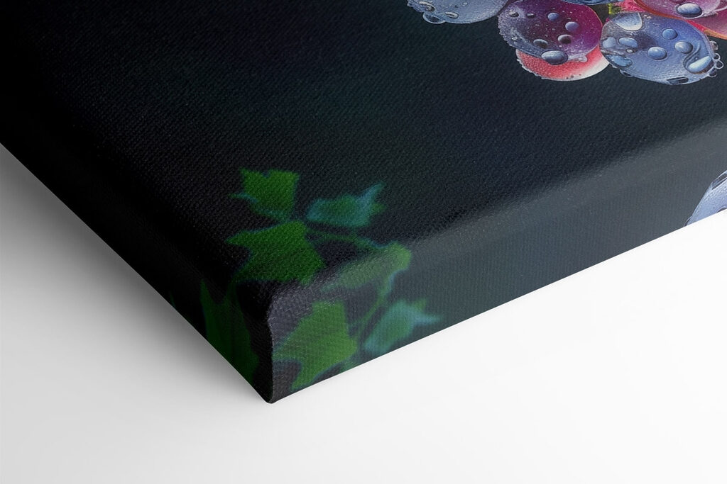 Bunch of colorful grapes with water droplets on them