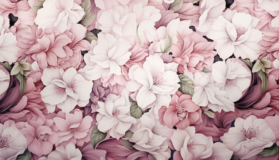 Des fleurs vibrantes dans une harmonie délicate