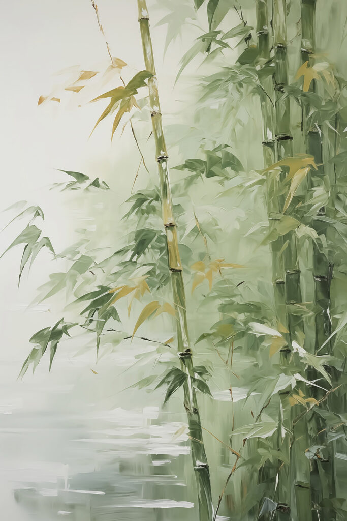 Painting of a bamboo tree