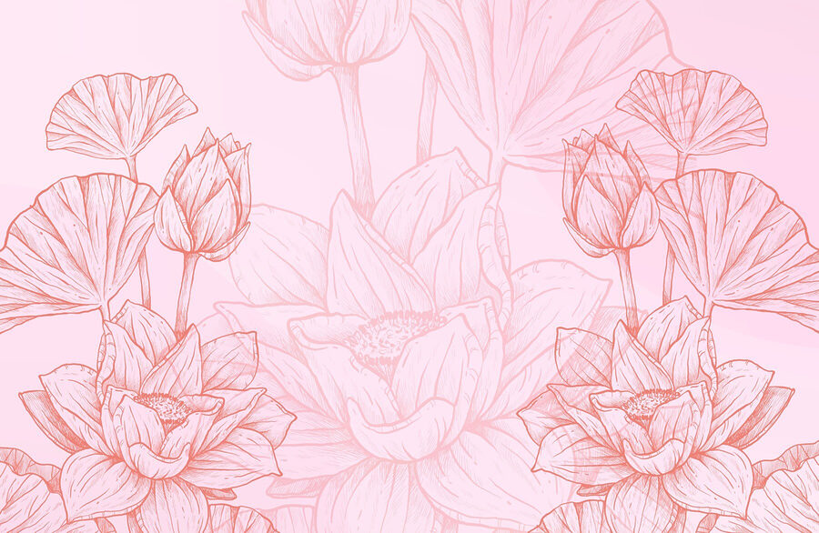 Dessin de fleurs roses et blanches