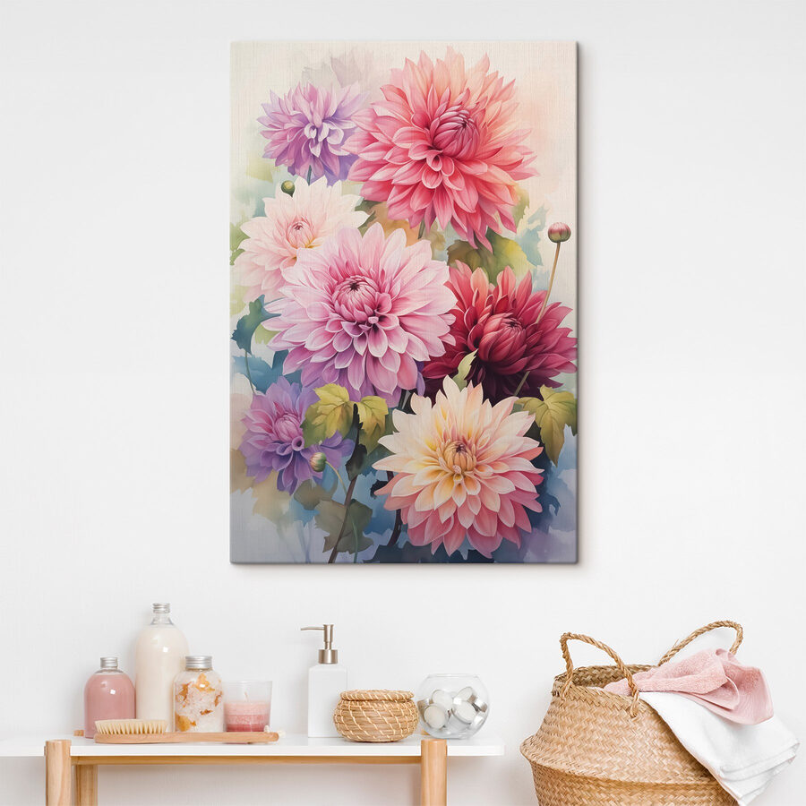 Peinture de fleurs sur une surface blanche Peinture de fleurs sur une surface blanche