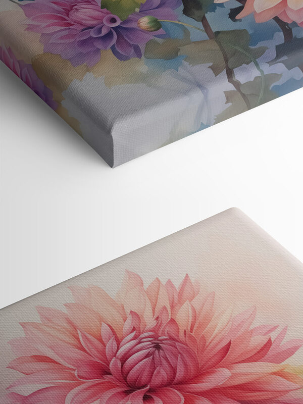 Peinture de fleurs sur une surface blanche Peinture de fleurs sur une surface blanche