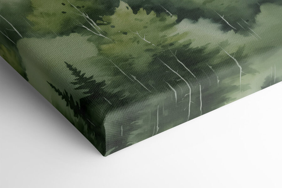 Peinture d'une chaîne de montagnes