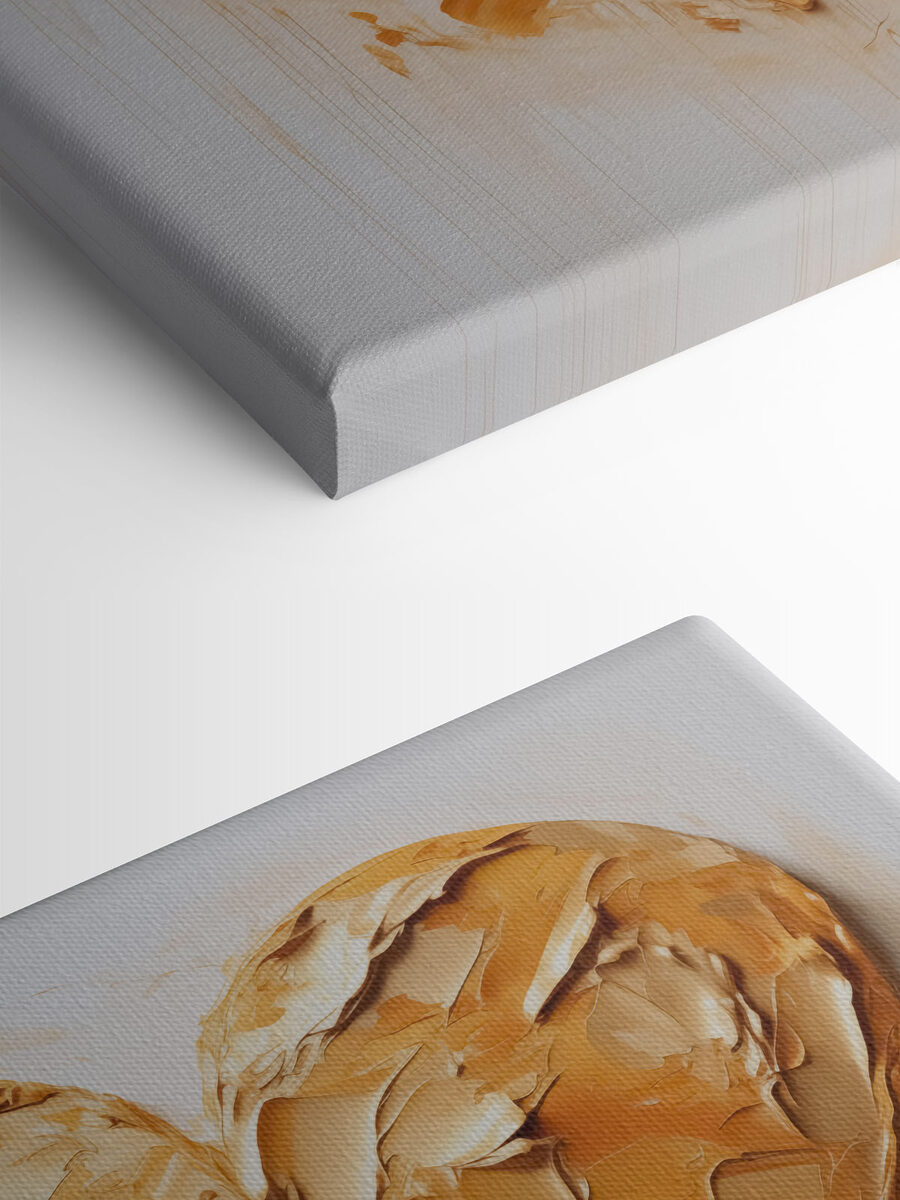 Objet en forme de cœur avec une éclaboussure de peinture