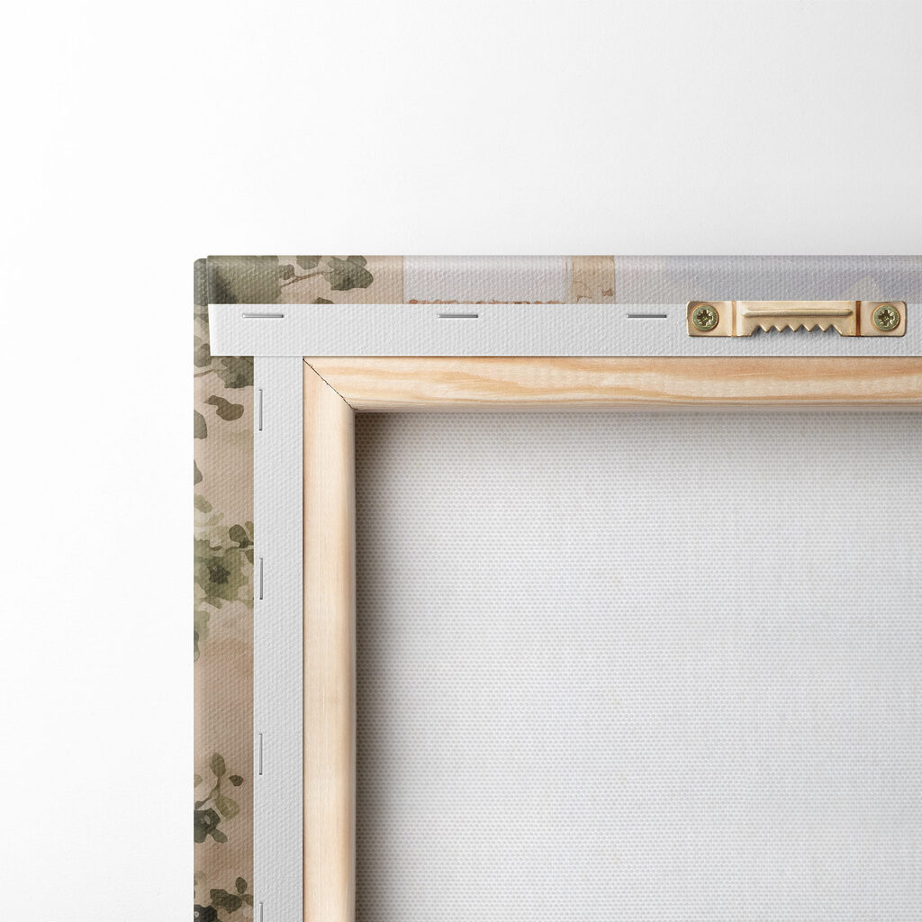 Painting of a house with potted plants Painting of a house with potted plants