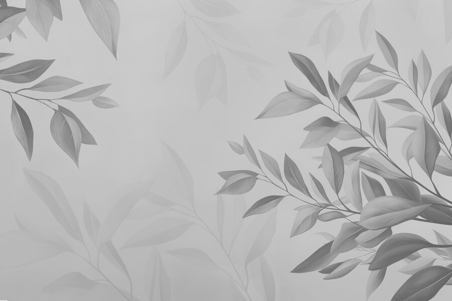 Feuilles douces sur une toile de fond discrète