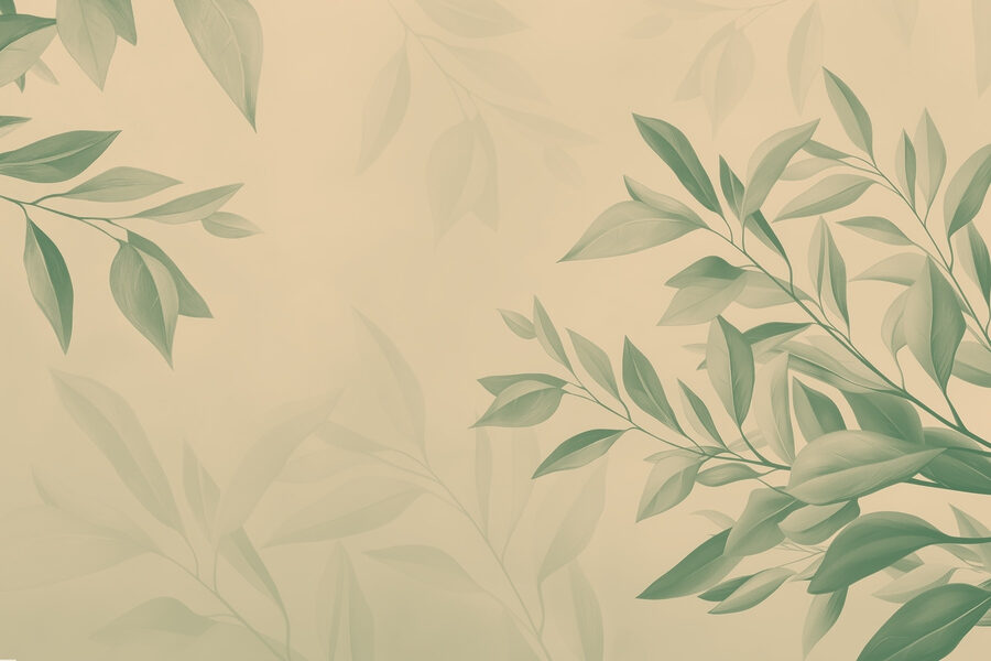 &#8211 ; Feuilles sereines sur un fond doux