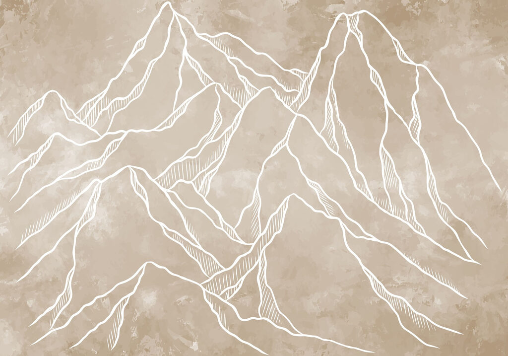 Dessin d'une chaîne de montagnes Dessin d'une chaîne de montagnes