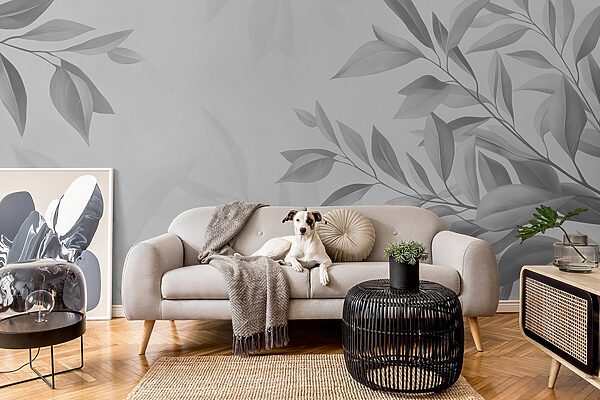 Feuilles douces sur une toile de fond discrète Feuilles douces sur une toile de fond discrète