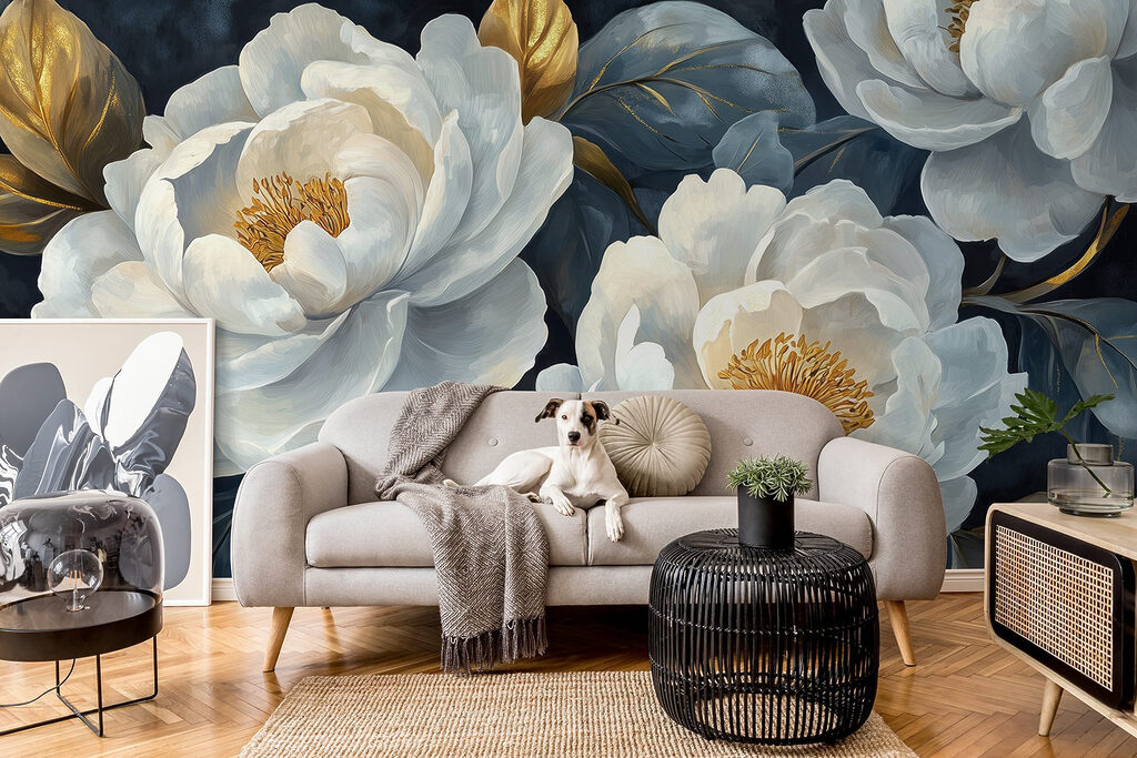 Elegant blooms against dark background Elegant blooms against dark background