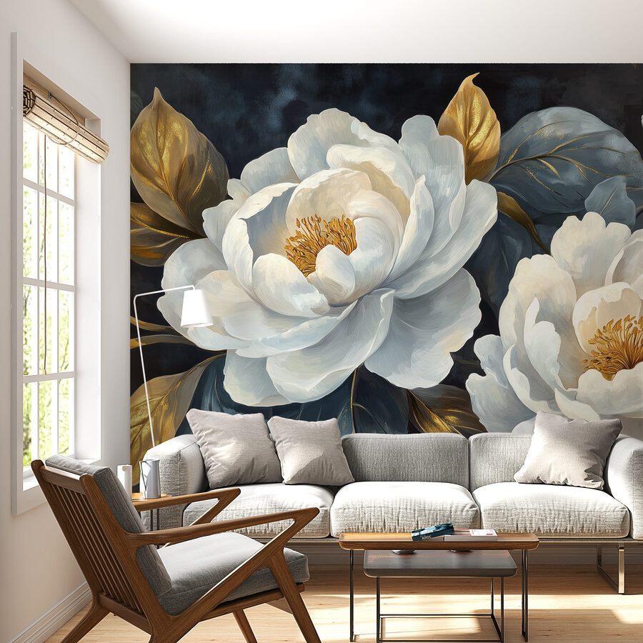 Fleurs élégantes sur fond sombre