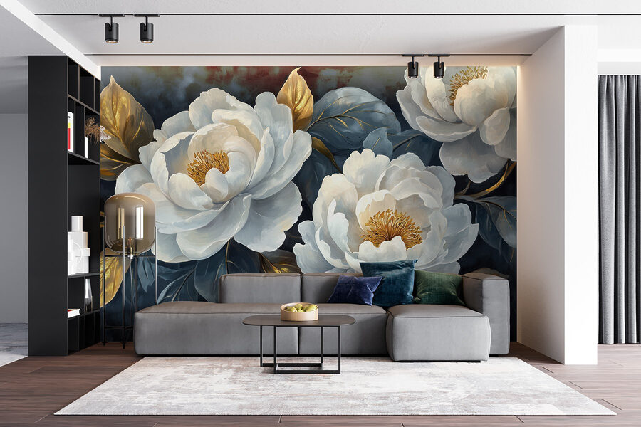 Fleurs élégantes sur fond sombre