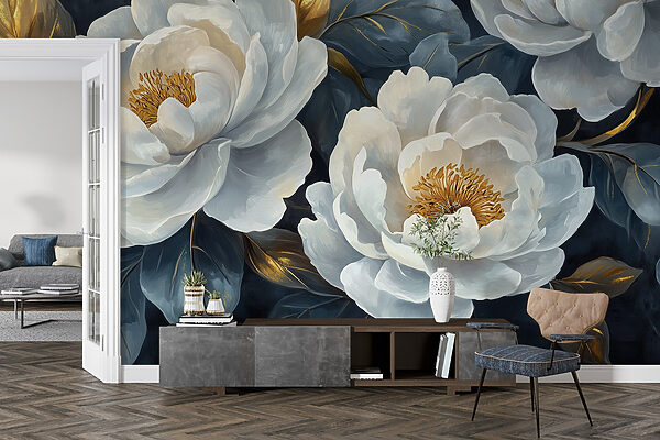 Fleurs élégantes sur fond sombre Fleurs élégantes sur fond sombre