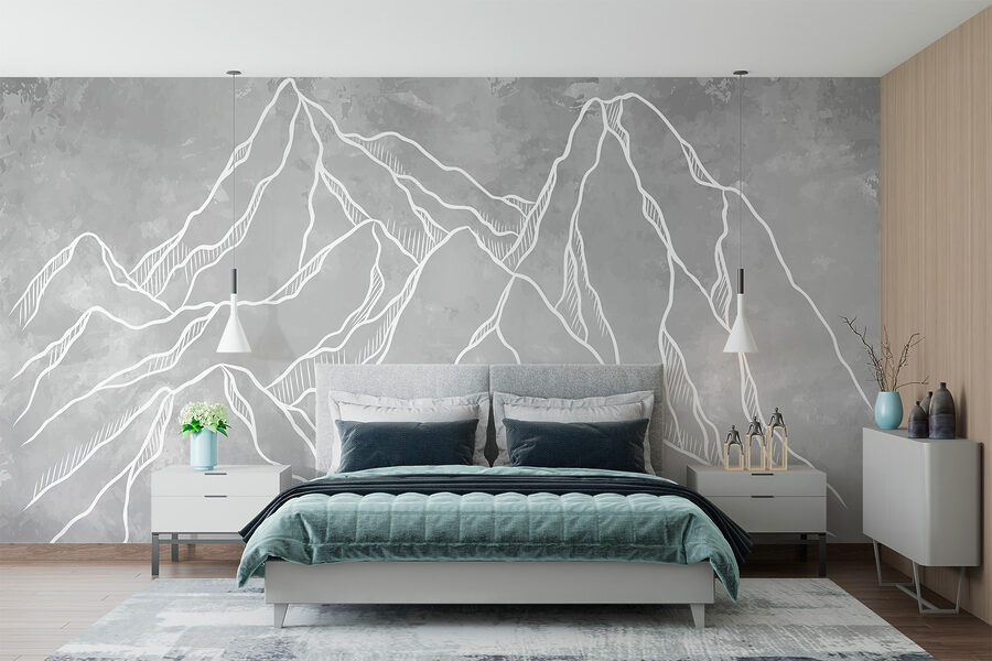 Dessin d'une chaîne de montagnes Dessin d'une chaîne de montagnes