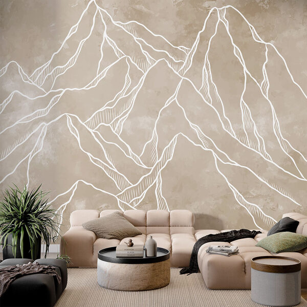 Dessin d'une chaîne de montagnes Dessin d'une chaîne de montagnes