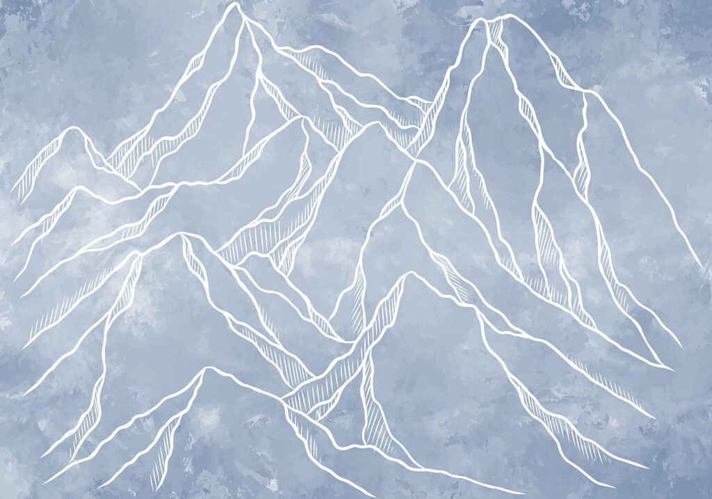 Dessin d'une chaîne de montagnes Dessin d'une chaîne de montagnes