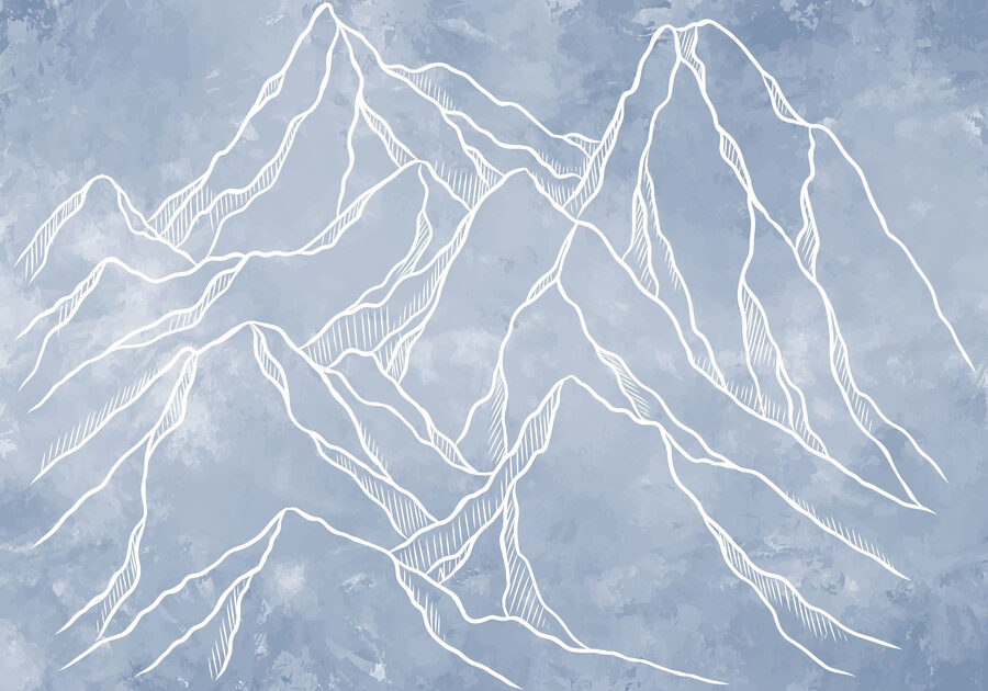 Dessin d'une chaîne de montagnes