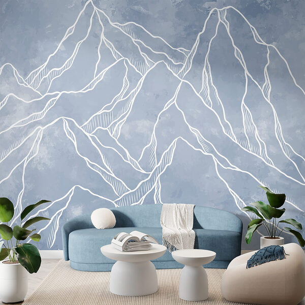 Dessin d'une chaîne de montagnes Dessin d'une chaîne de montagnes