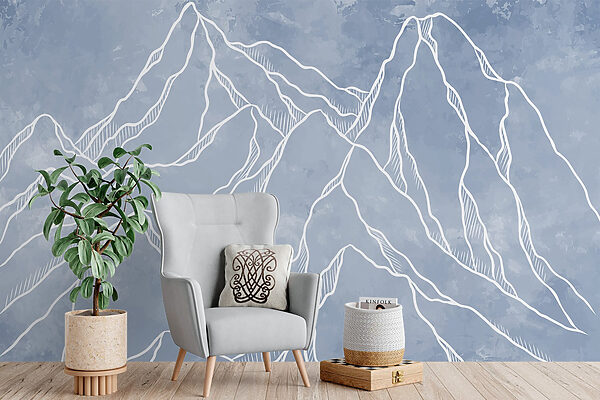 Dessin d'une chaîne de montagnes Dessin d'une chaîne de montagnes