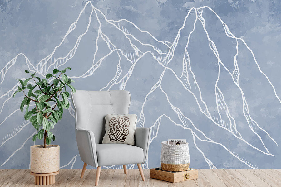 Dessin d'une chaîne de montagnes