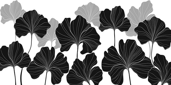 Motif floral noir et blanc Motif floral noir et blanc