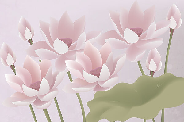Groupe de fleurs roses Groupe de fleurs roses