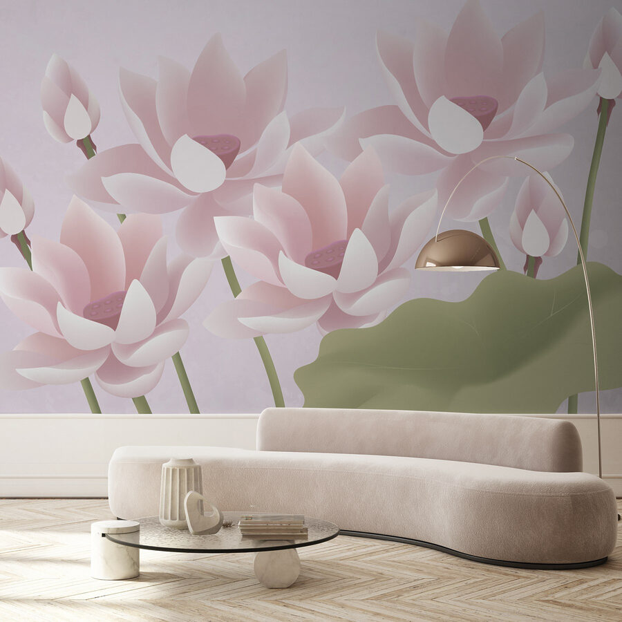 Groupe de fleurs roses