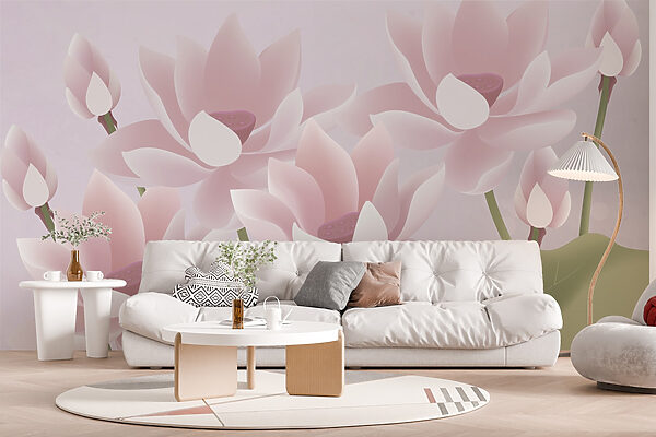 Groupe de fleurs roses Groupe de fleurs roses