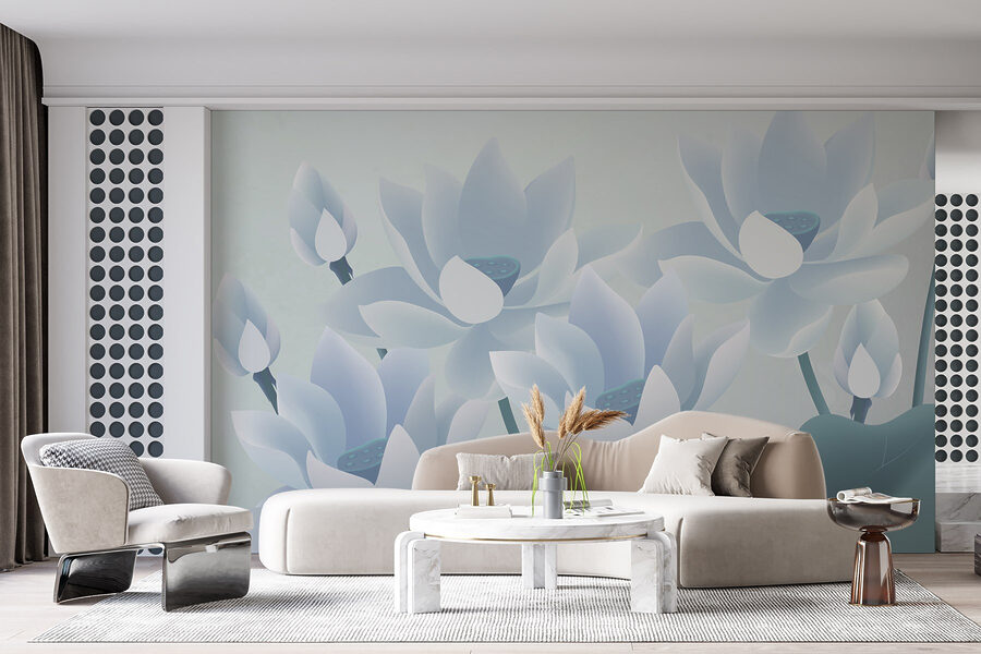 Groupe de fleurs blanches