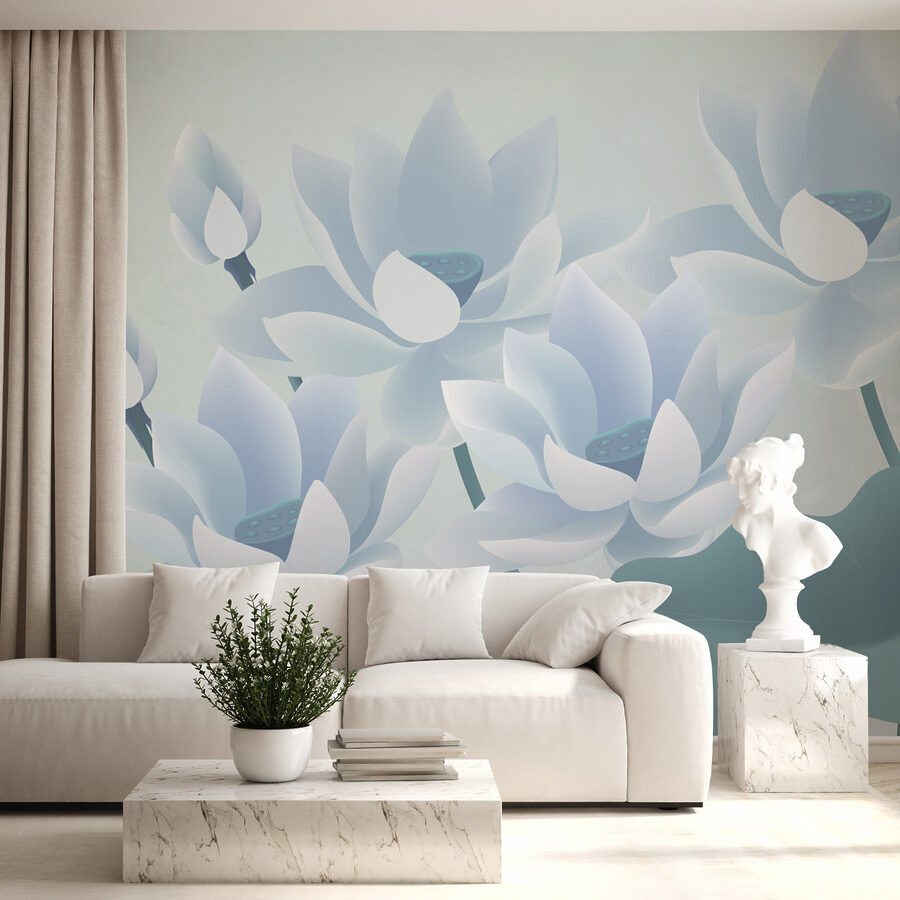 Groupe de fleurs blanches