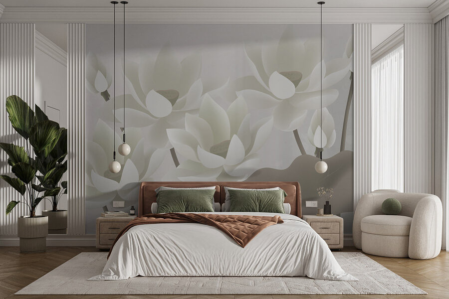 Groupe de fleurs blanches