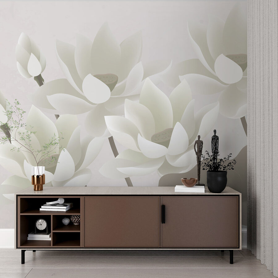 Groupe de fleurs blanches