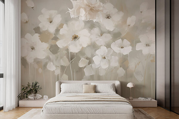 Peinture de fleurs blanches Peinture de fleurs blanches