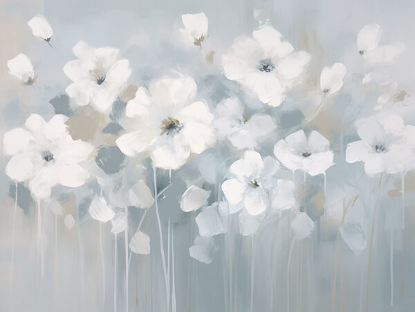 Peinture de fleurs blanches Peinture de fleurs blanches