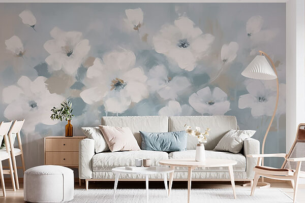 Peinture de fleurs blanches Peinture de fleurs blanches