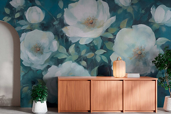 Peinture de fleurs blanches Peinture de fleurs blanches