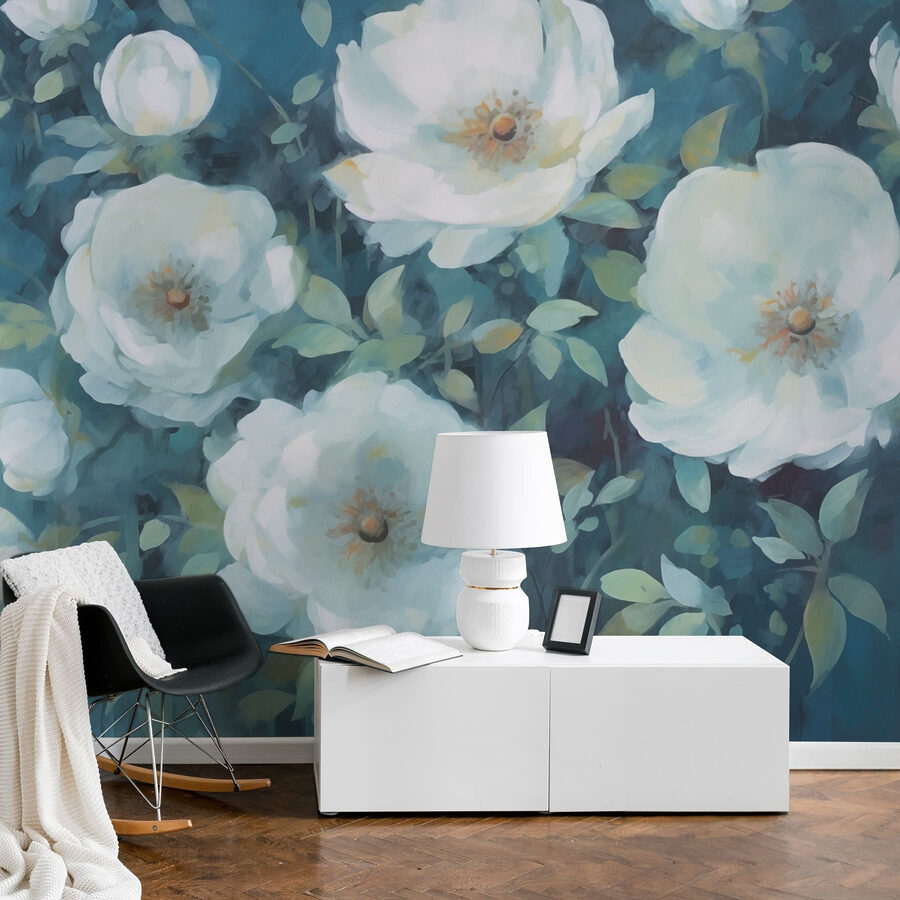 Peinture de fleurs blanches Peinture de fleurs blanches