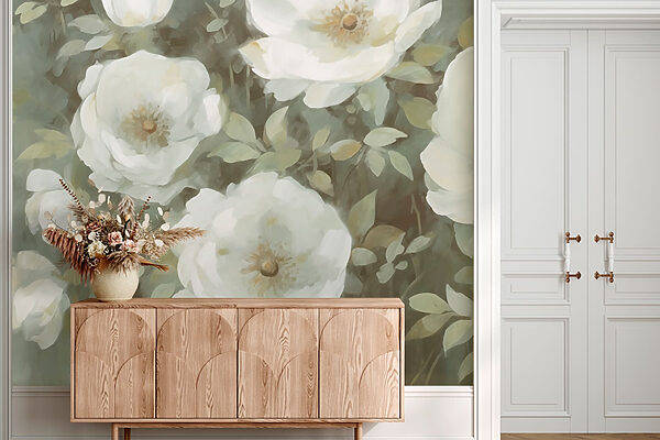 Peinture de fleurs blanches Peinture de fleurs blanches