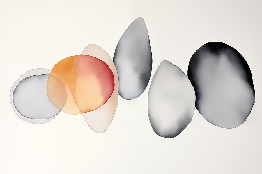 Groupe de cercles transparents