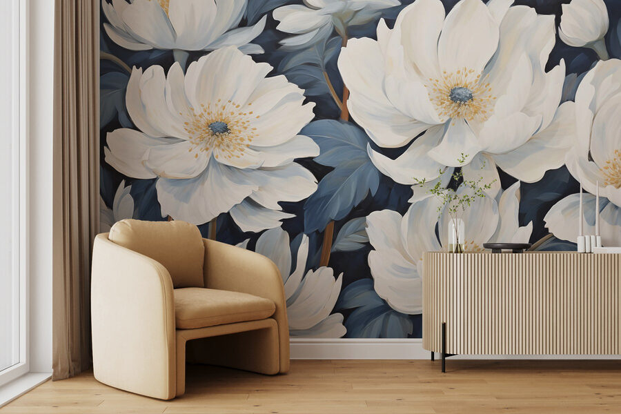 Peinture de fleurs blanches Peinture de fleurs blanches