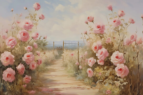 Peinture de roses roses Peinture de roses roses